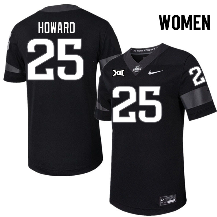 Women #25 Trevon Howard Iowa State Cyclones College Football Jerseys Stitched-Black